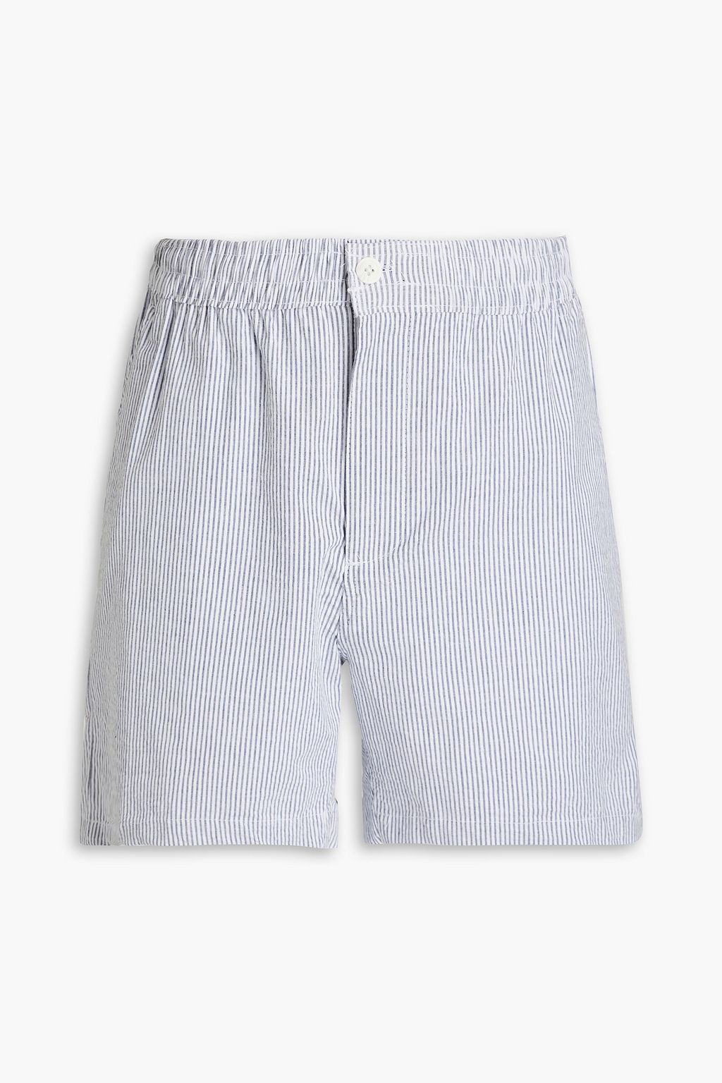 ONIA Striped cotton blend seersucker shorts THE OUTNET