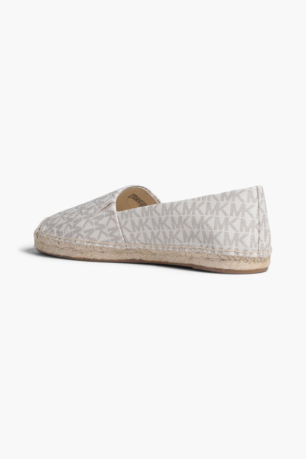 MICHAEL MICHAEL KORS Logo-print faux textured-leather espadrilles