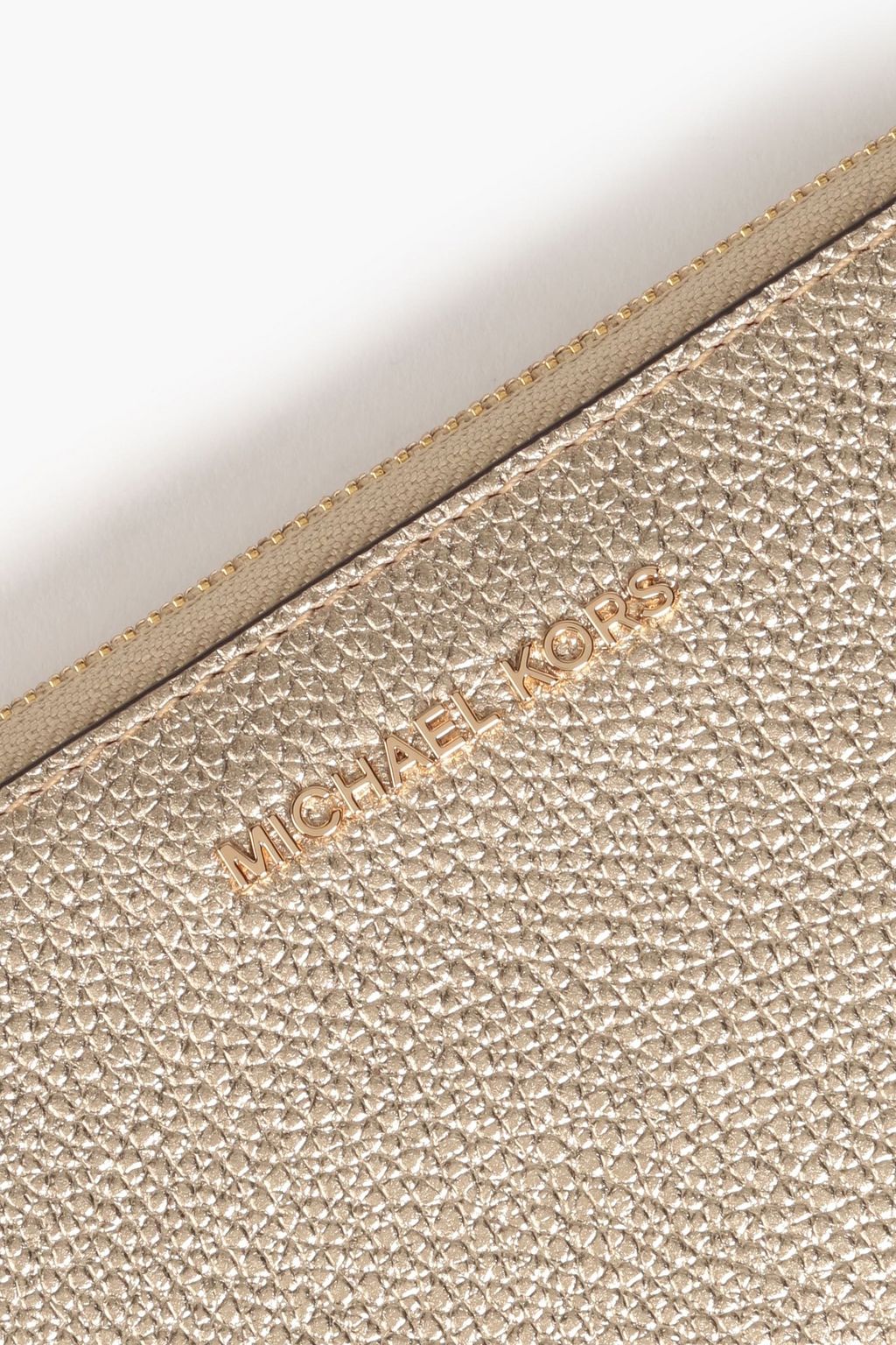 MICHAEL MICHAEL KORS ペブル加工レザー ウォレット メタリック