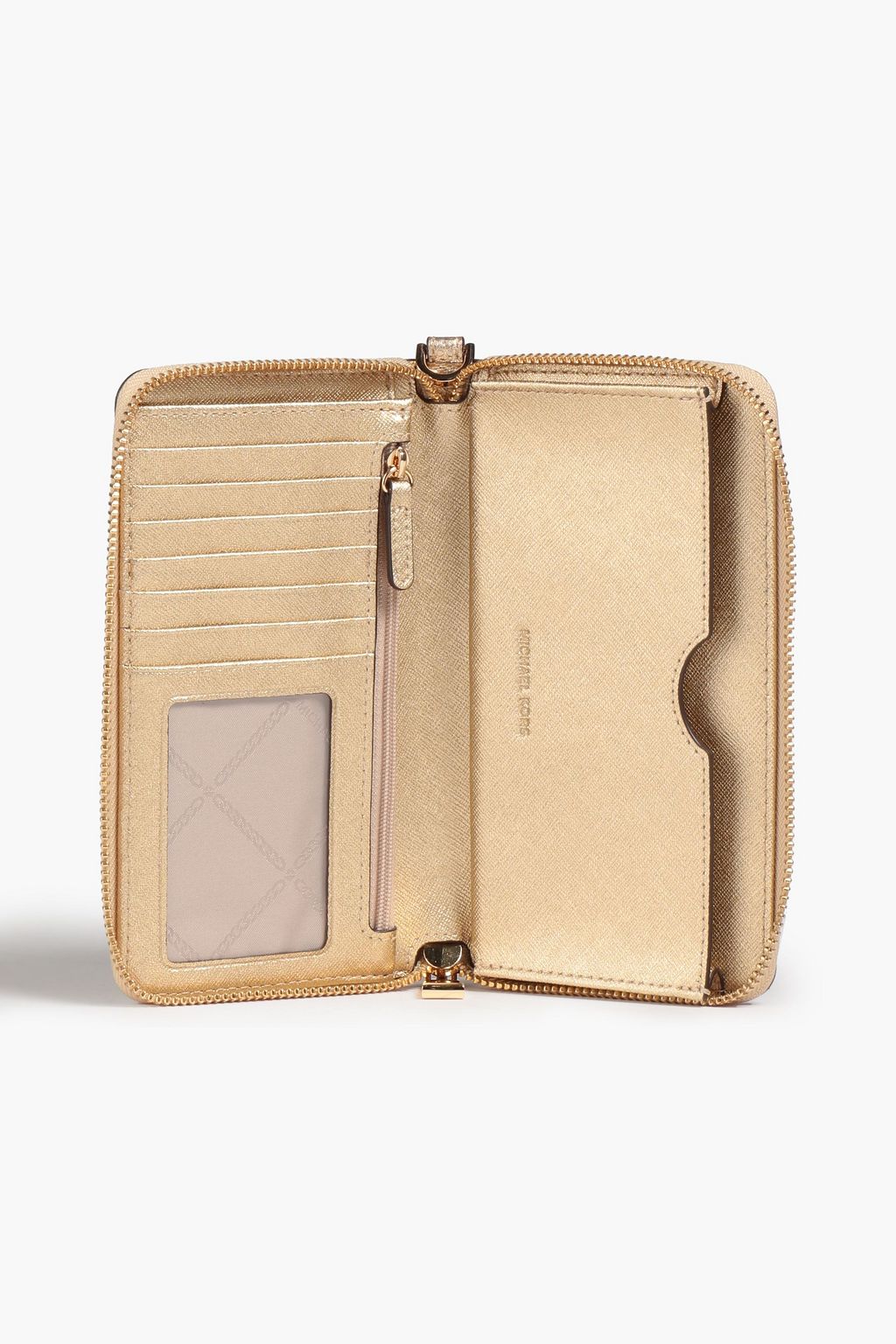 MICHAEL MICHAEL KORS ペブル加工レザー ウォレット メタリック