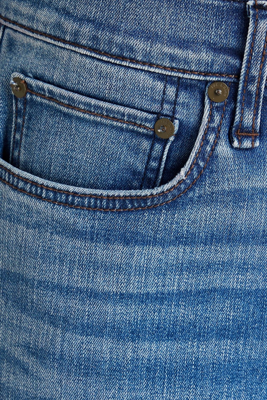 RAG & BONE Skinny-fit whiskered denim jeans