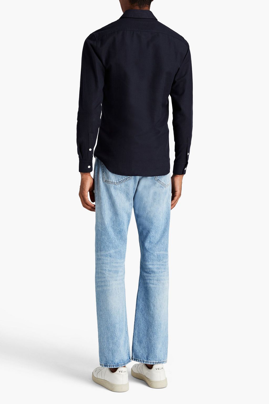 SANDRO Brushed cotton-twill shirt