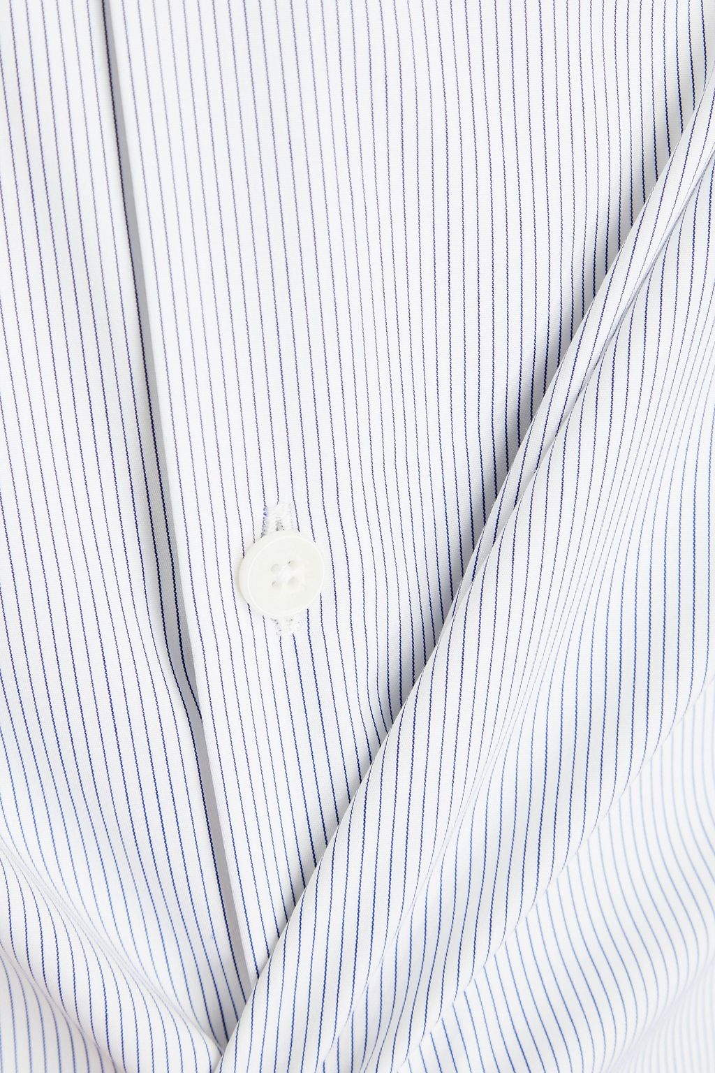 SANDRO Striped cotton-poplin shirt