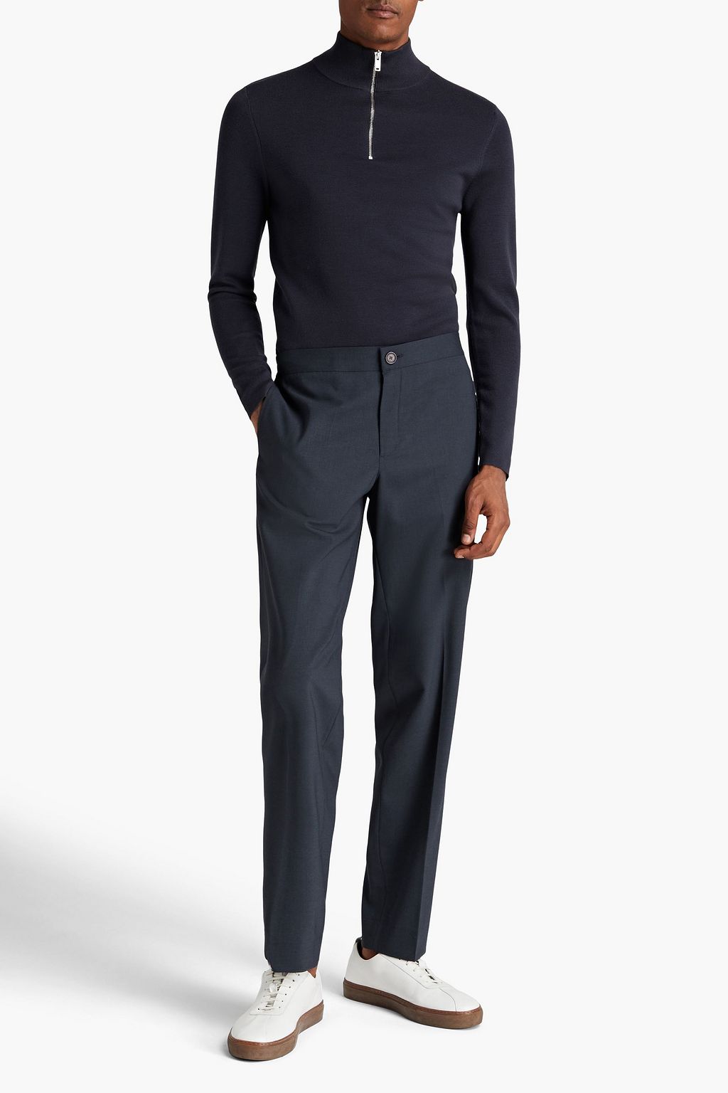 SANDRO Wool half-zip sweater