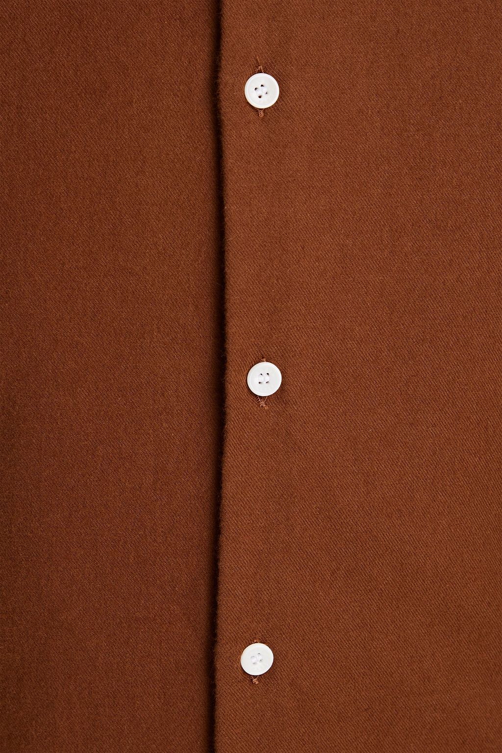 SANDRO Brushed cotton-twill shirt