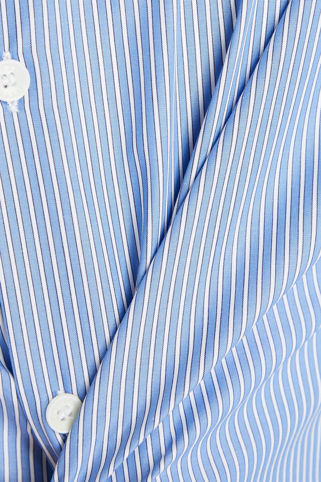 SANDRO Striped cotton-poplin shirt