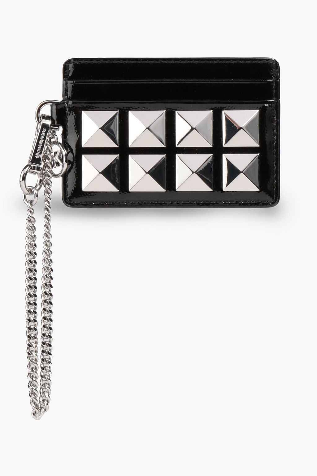 Black Studded patent-leather cardholder | MICHAEL MICHAEL KORS | THE OUTNET