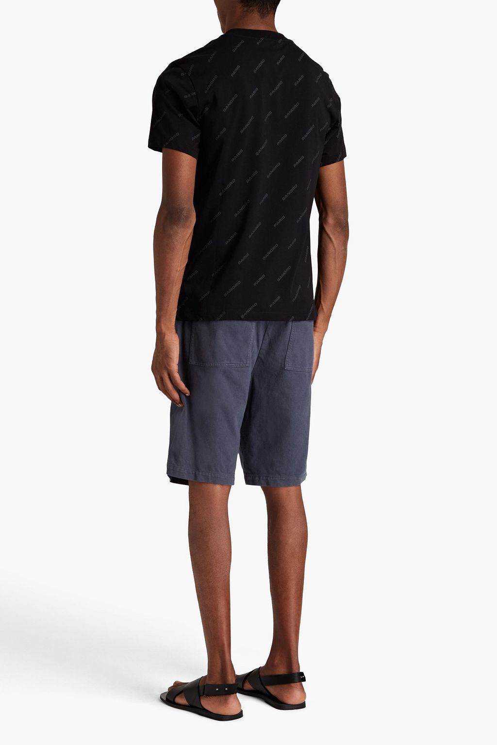 SANDRO Logo-print cotton-jersey T-shirt