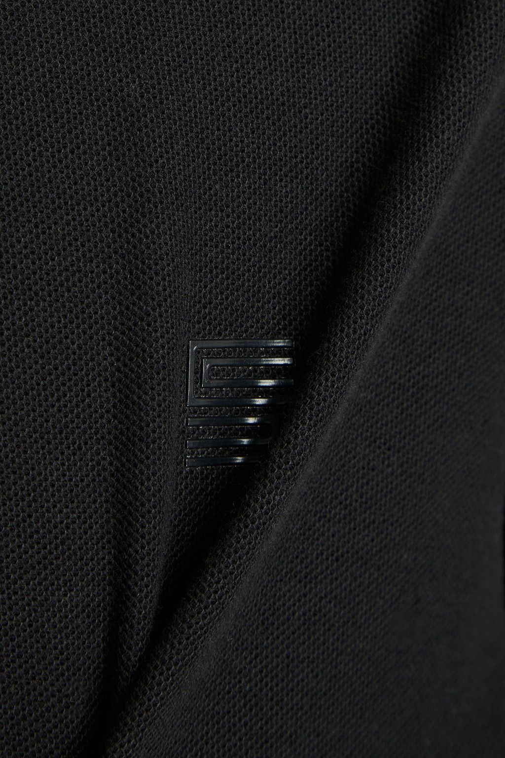 SANDRO Printed cotton-piqué polo shirt