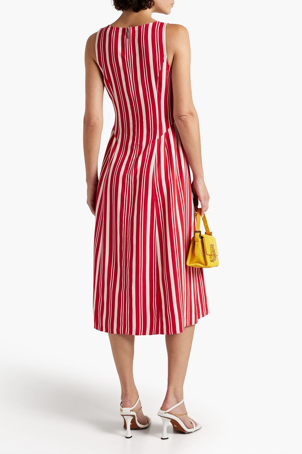 JASON WU Pleated striped crepe midi dress | THE OUTNET