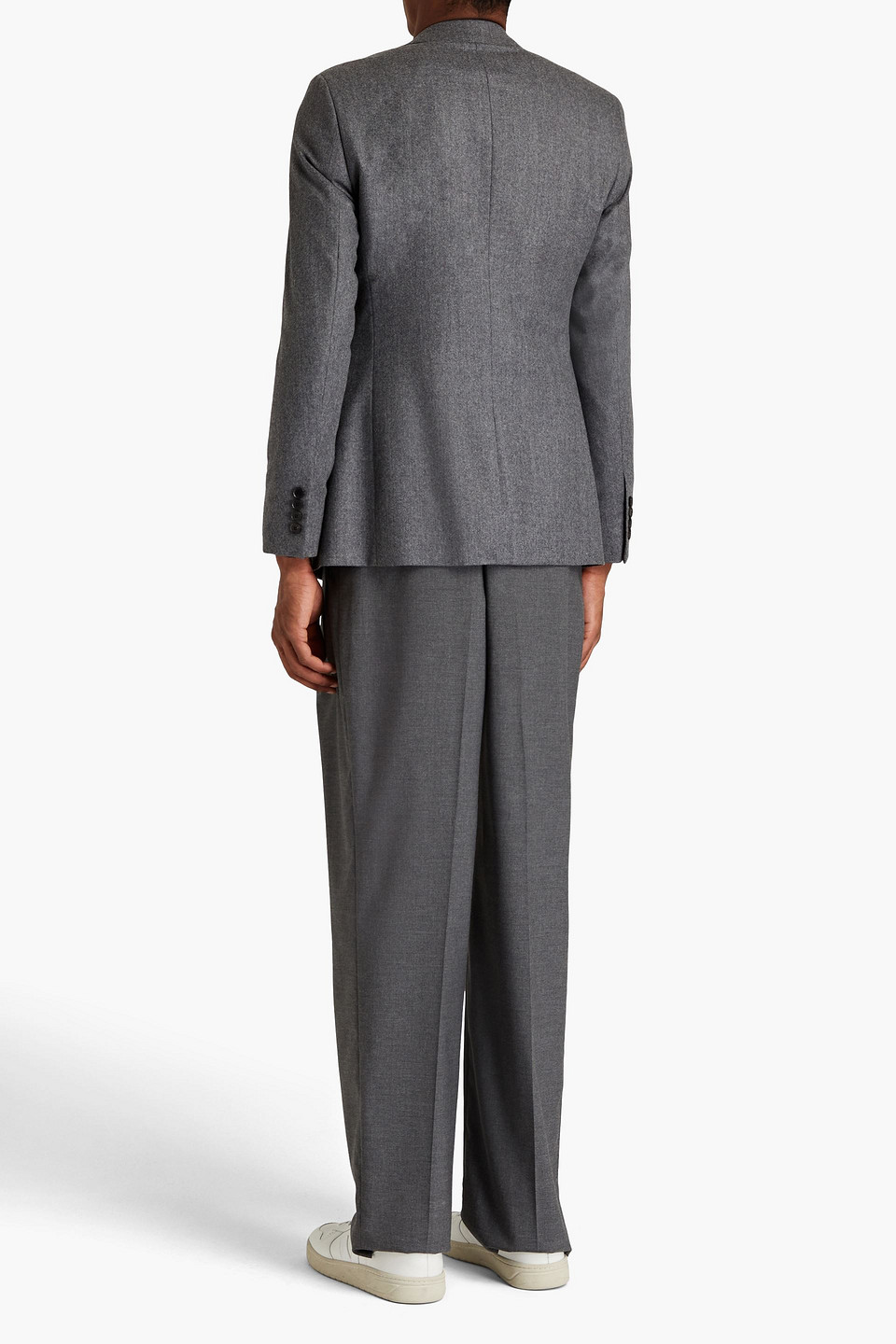 Sandro Wool-flannel Blazer In Gray