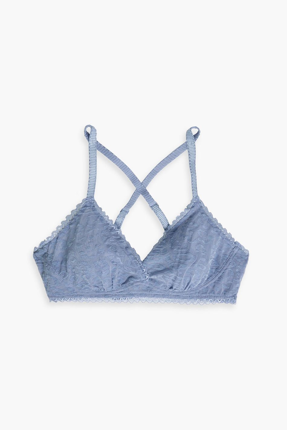 COSABELLA Lace-trimmed flocked stretch-mesh soft-cup triangle bra | THE ...