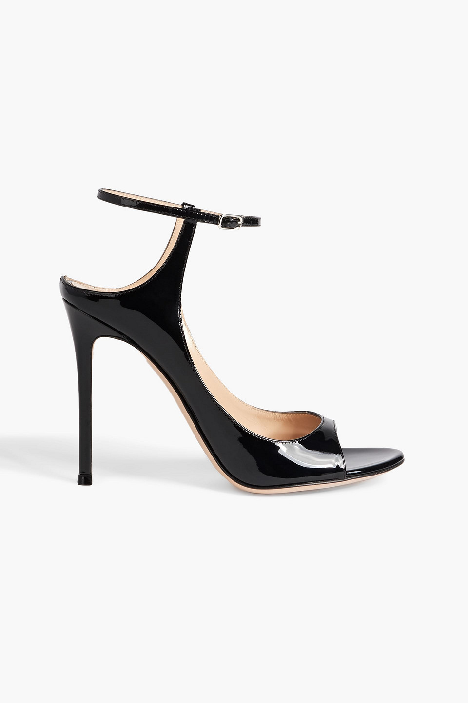 Gianvito Rossi Mara Patent-leather Sandals In Black
