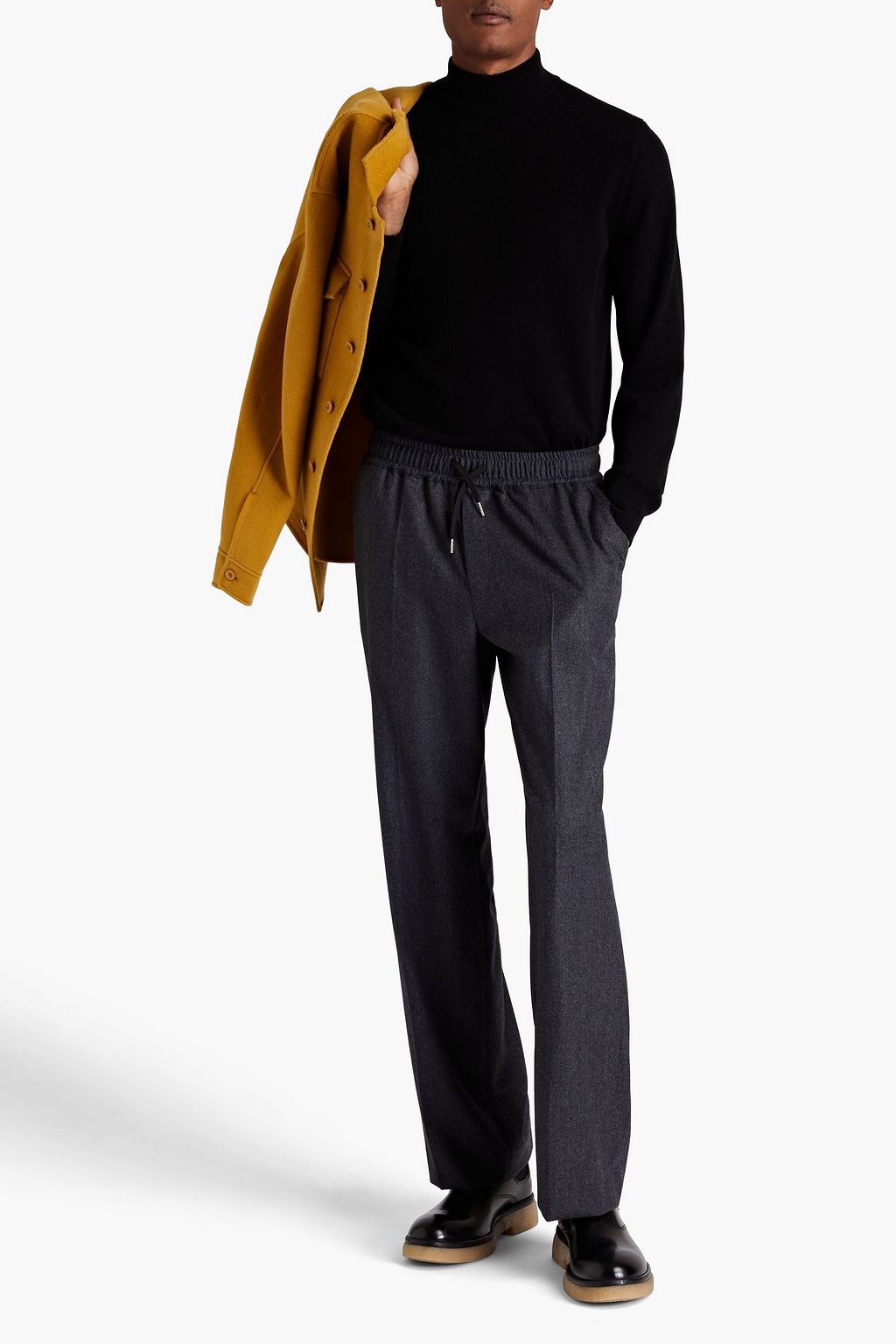 SANDRO Mélange wool pants