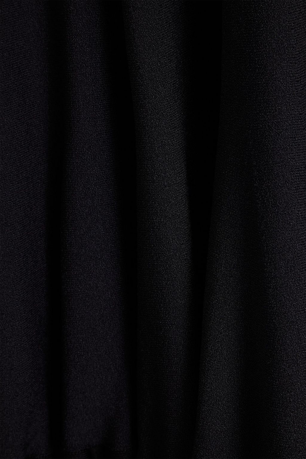JIL SANDER シルク混ポンテ マキシワンピース ラッフル付き