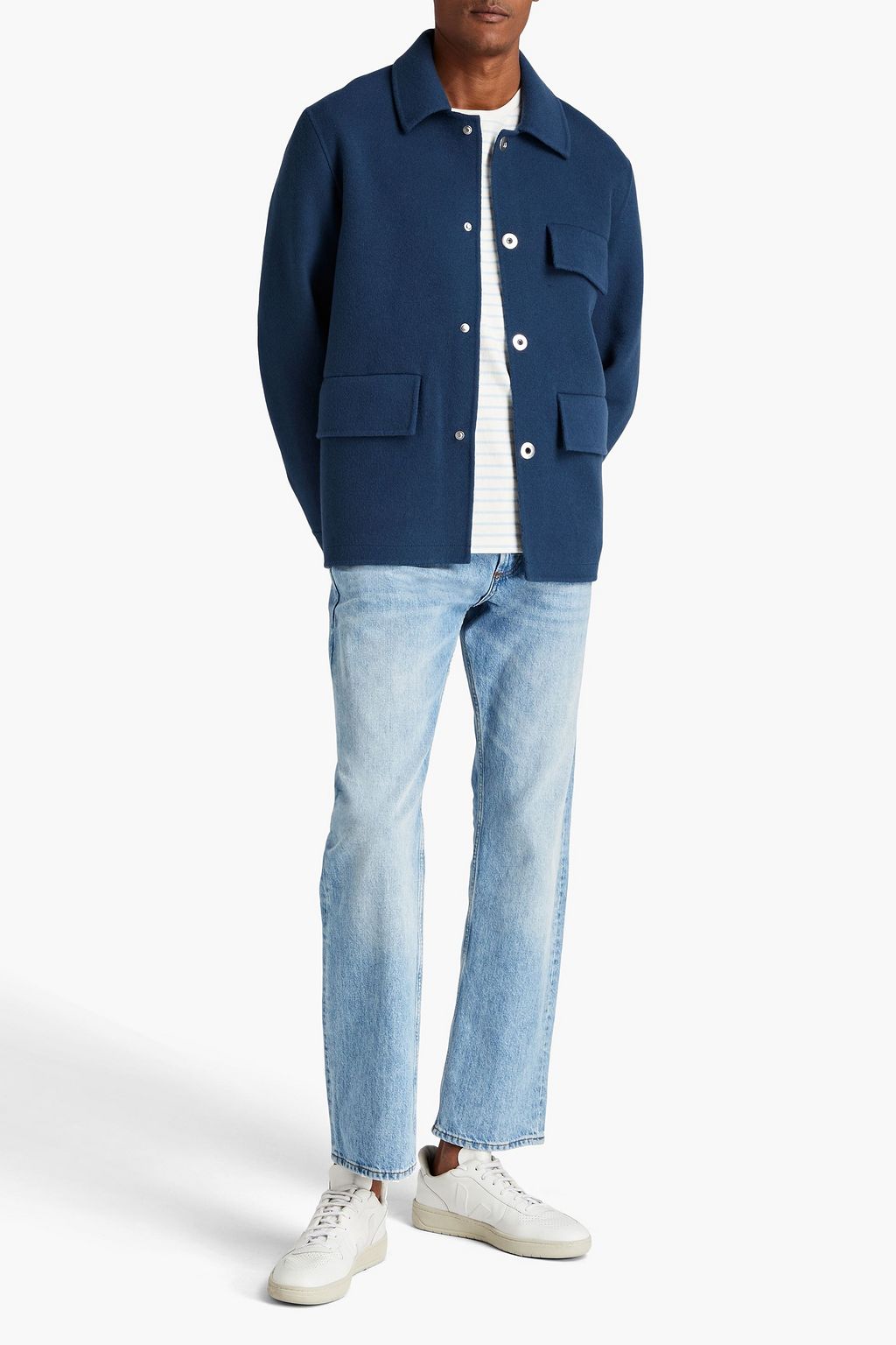 SANDRO Brushed wool-felt jacket