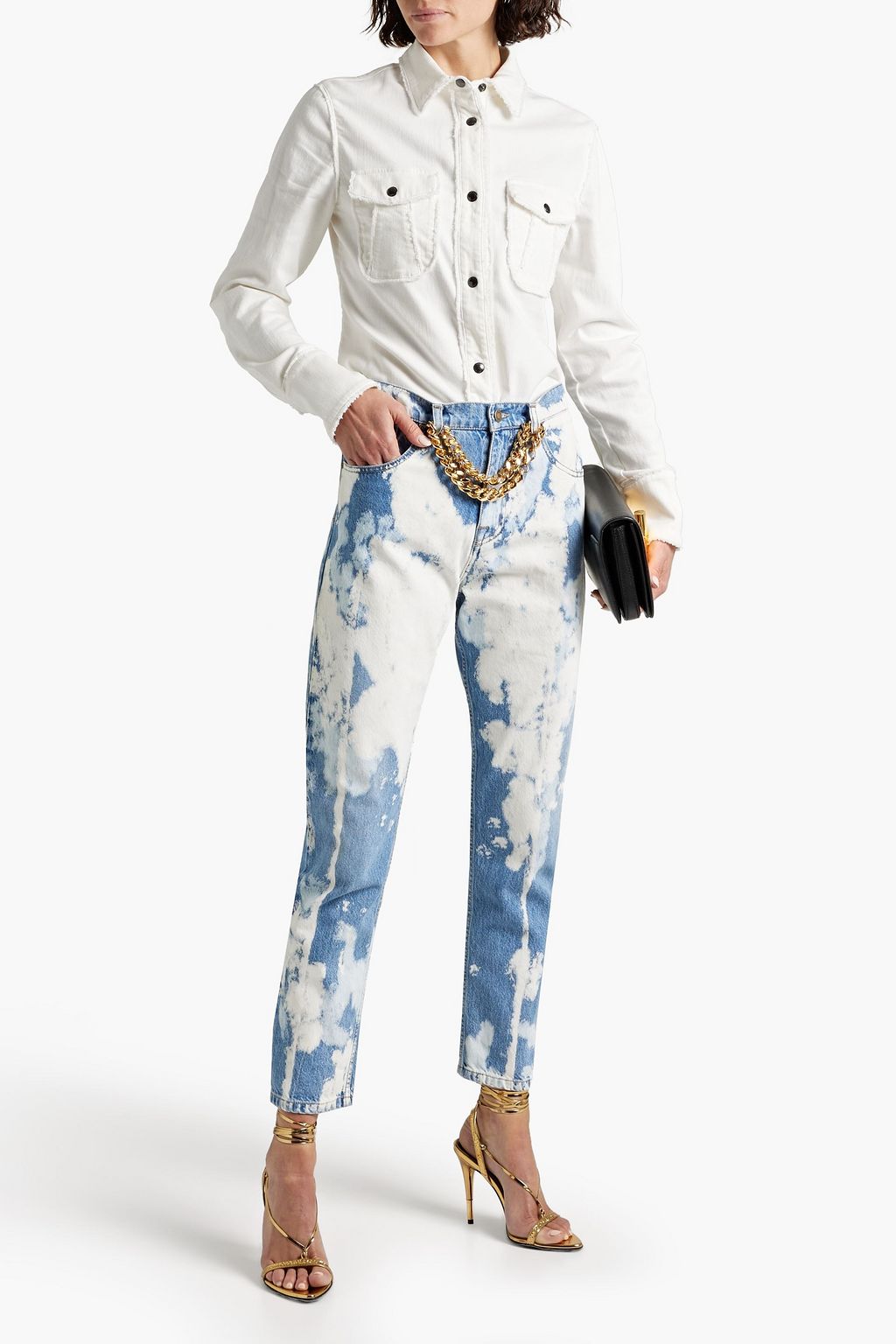 TOM FORD Frayed denim shirt