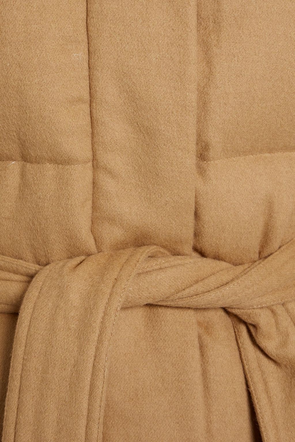 JOSEPH Celida quilted wool, TENCEL™ and cashmere-blend flannel hooded down coat