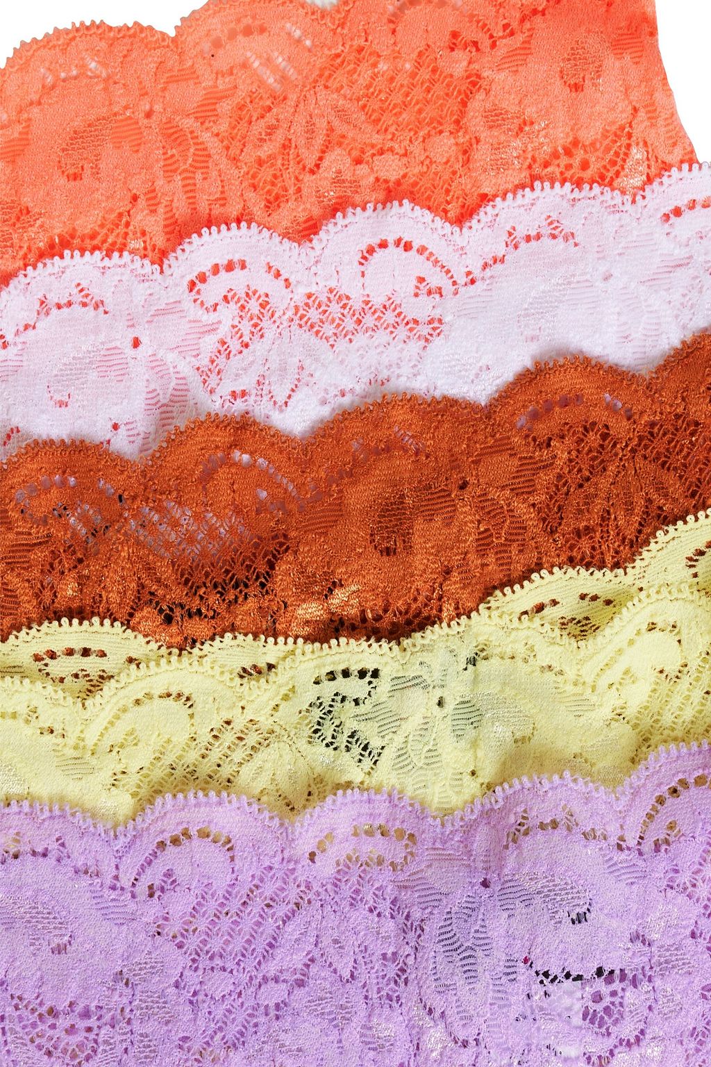 COSABELLA Never Say Never set of five mid-rise stretch-lace thongs