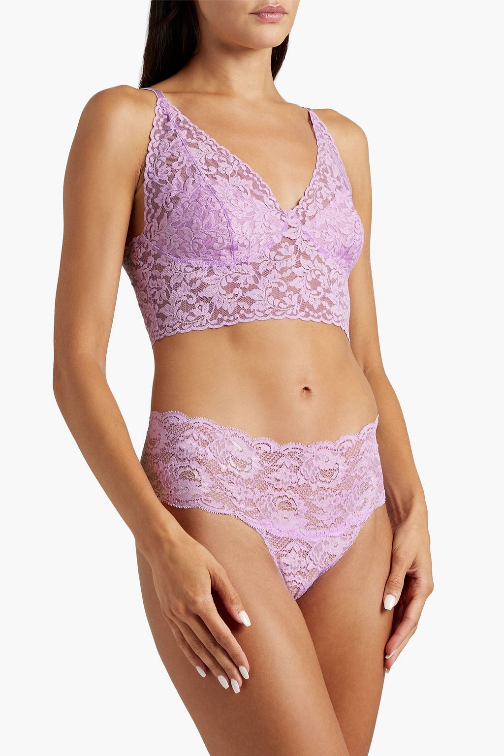 COSABELLA Never Say Never set of five mid-rise stretch-lace thongs