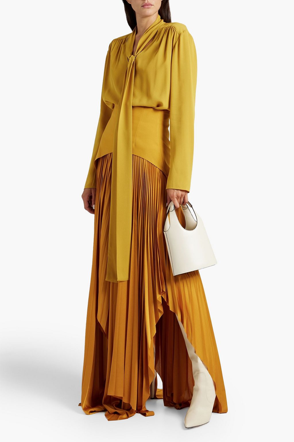 JOSEPH Pussy-bow silk-georgette blouse