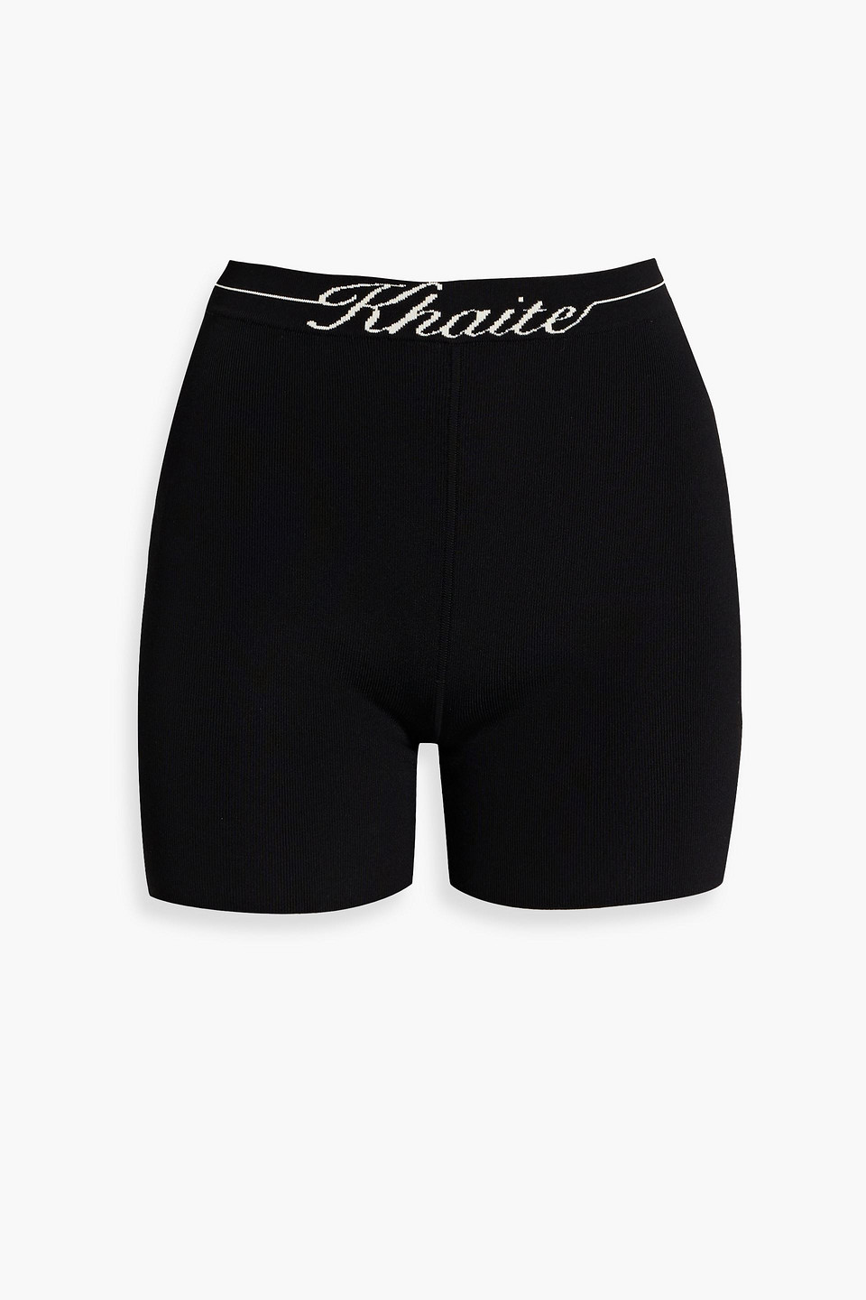 Shop Khaite Bryant Stretch-knit Shorts In Black