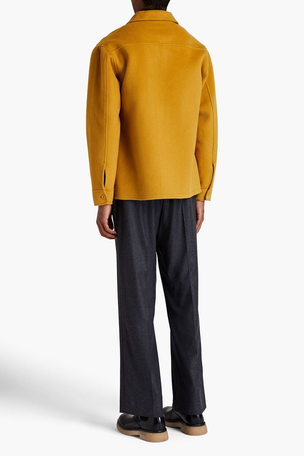 SANDRO Brushed wool-blend felt jacket