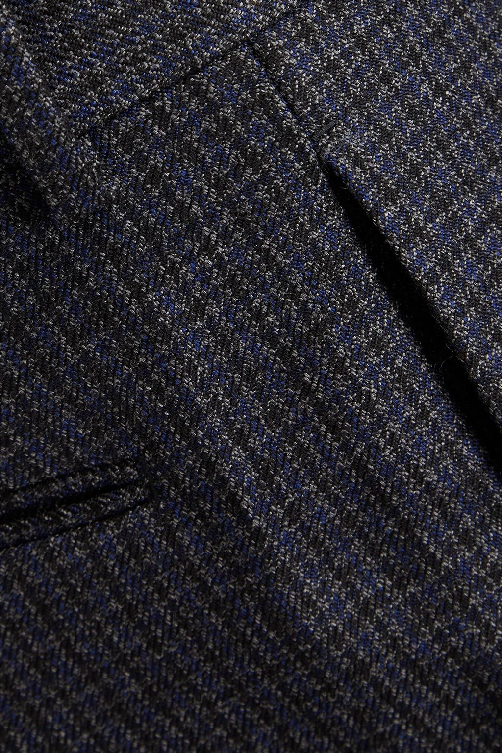 SANDRO Slim-fit checked wool pants