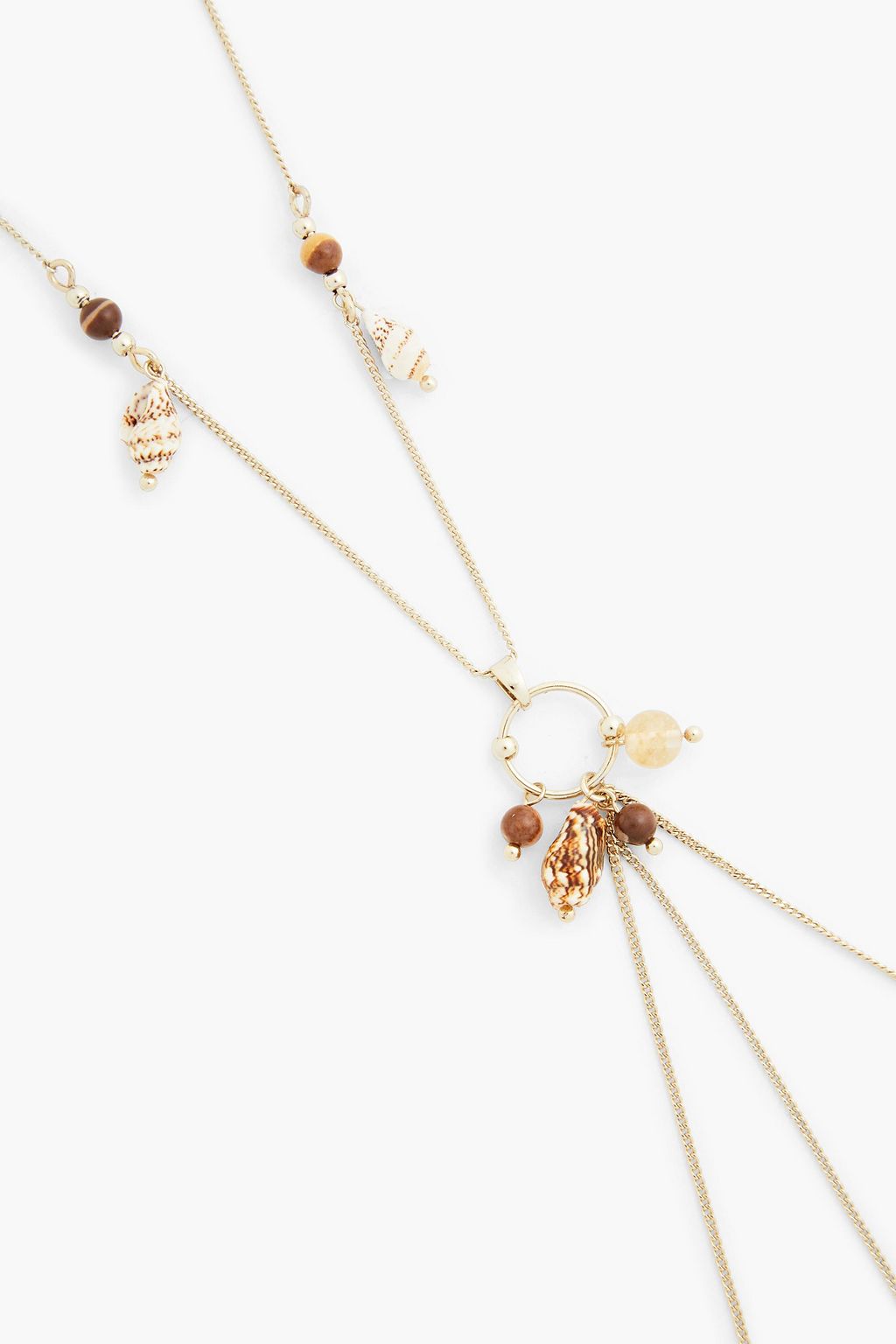 ZIMMERMANN Gold-tone, shell and bead necklace
