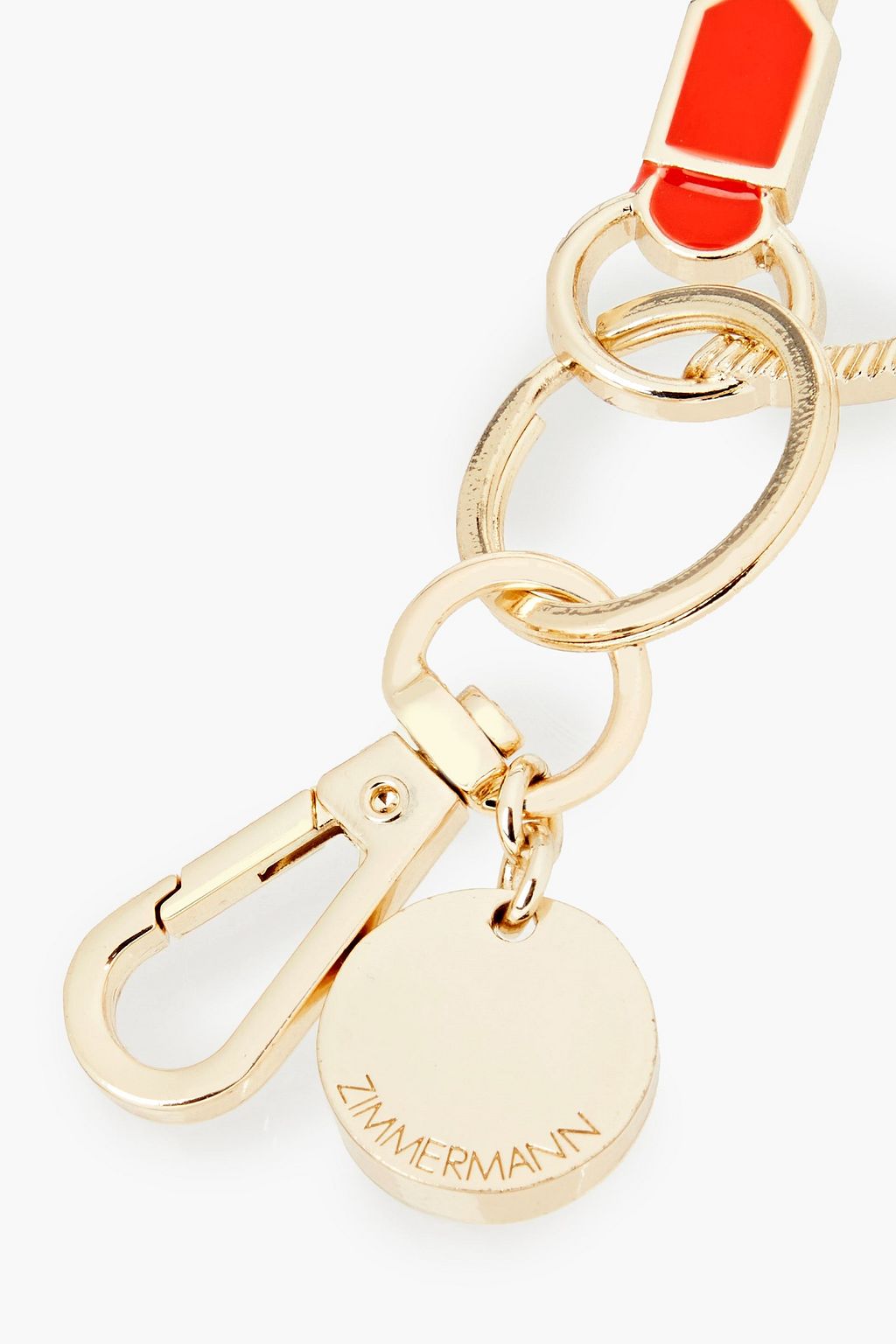 ZIMMERMANN Gold-tone enamel keychain