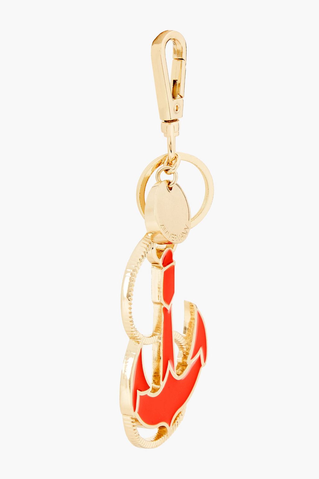 ZIMMERMANN Gold-tone enamel keychain