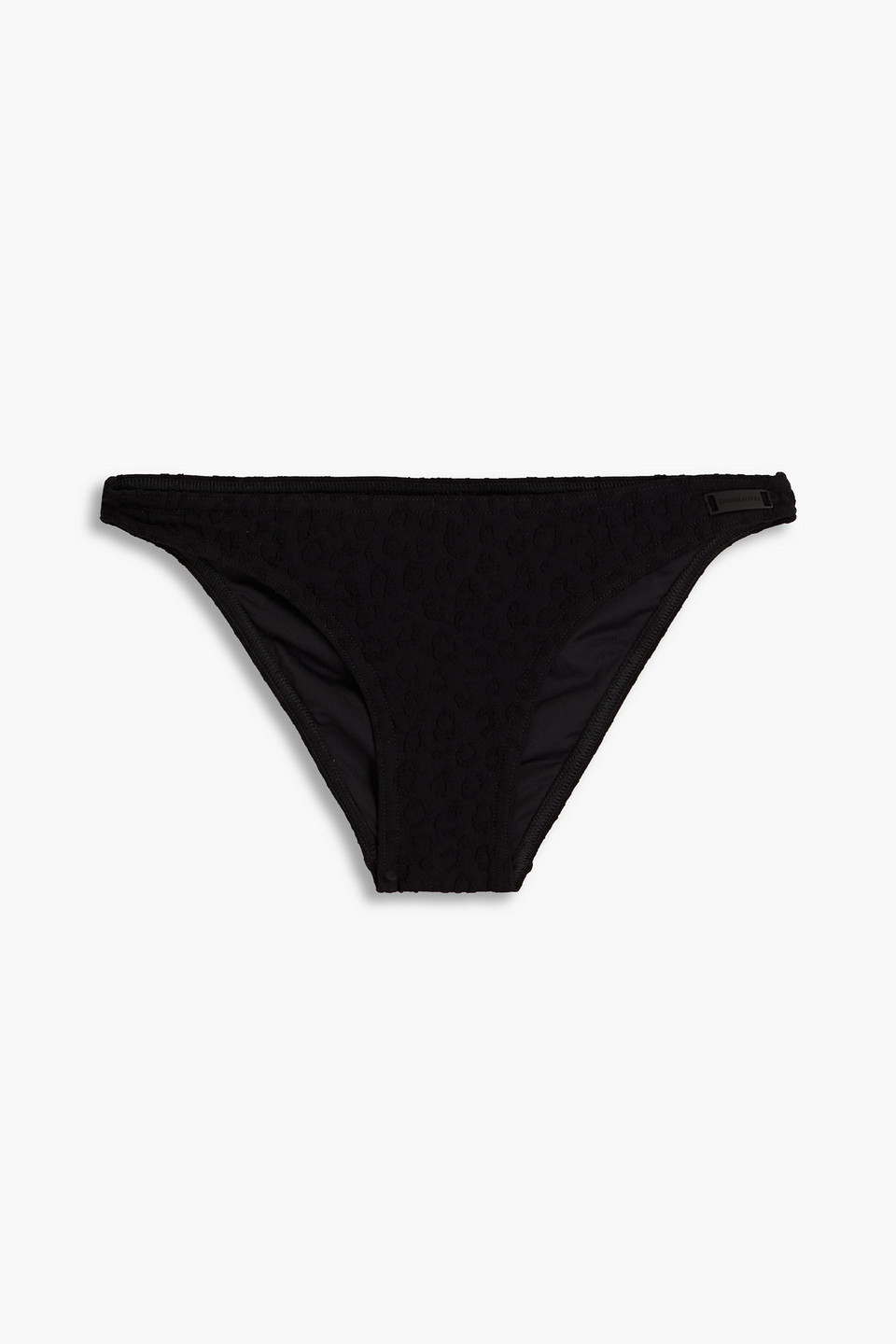 Zimmermann Separates Texture Jacquard Low-rise Bikini Briefs In Black