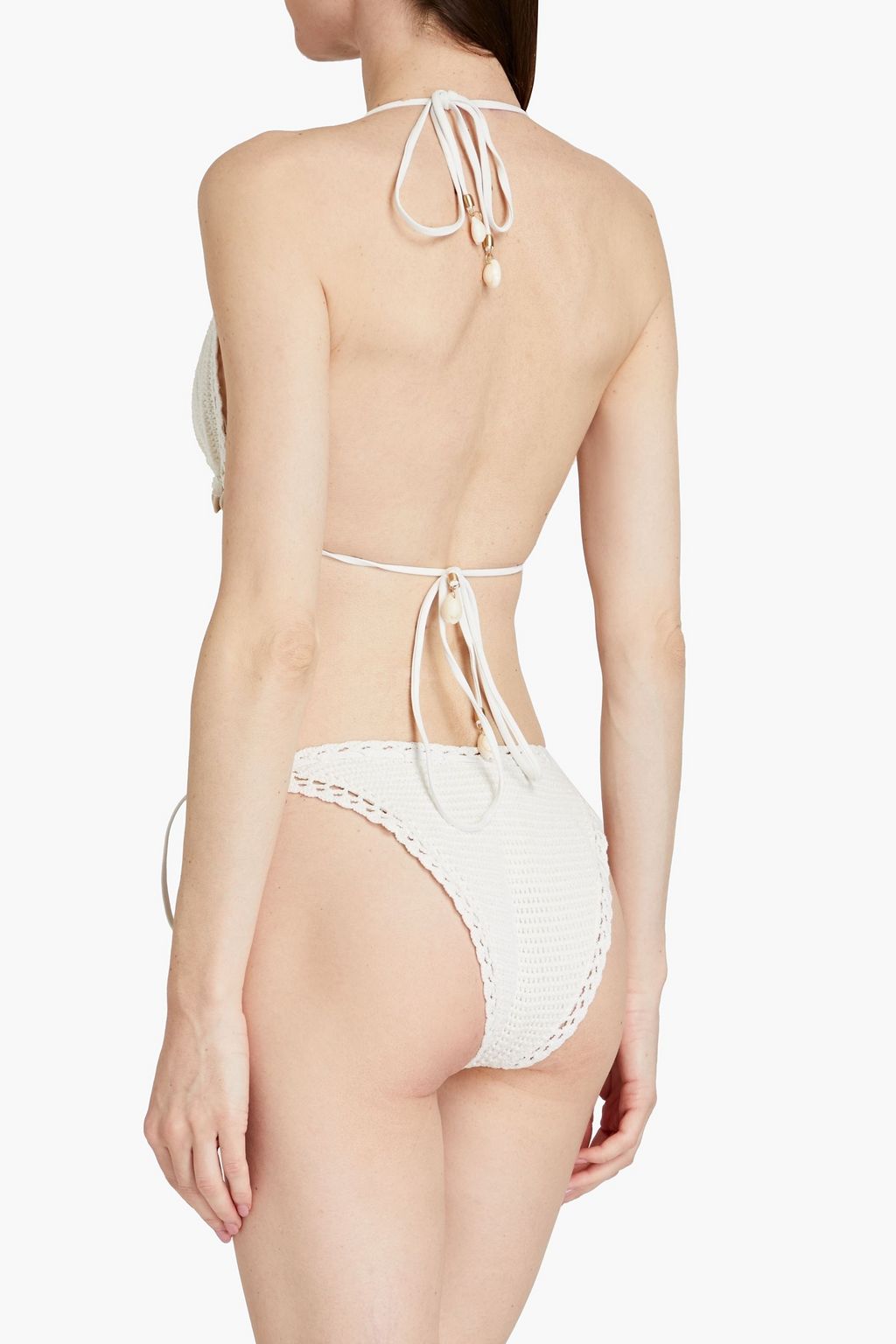 ZIMMERMANN Embellished crochet triangle bikini