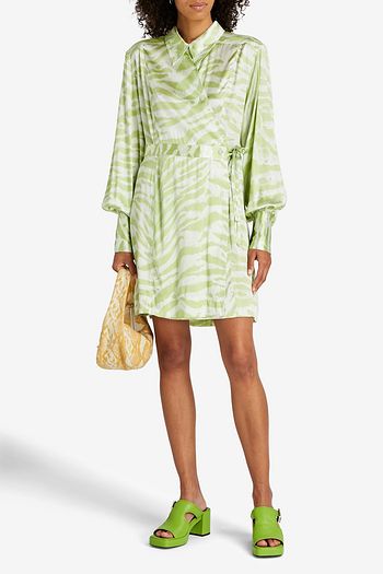 Women s GANNI Wrap Dresses Sale Up to 70 Off THE OUTNET