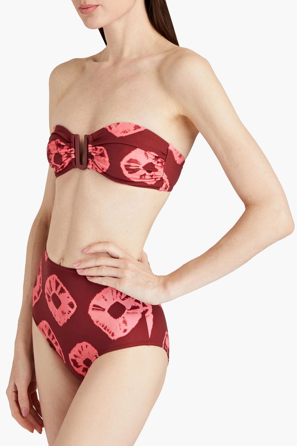 ZIMMERMANN Separates Sculpt tie-dyed bandeau bikini top