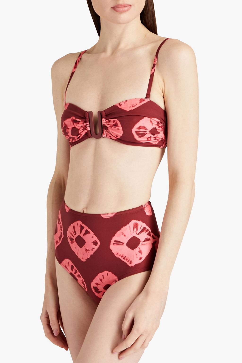ZIMMERMANN Separates Sculpt tie-dyed bandeau bikini top