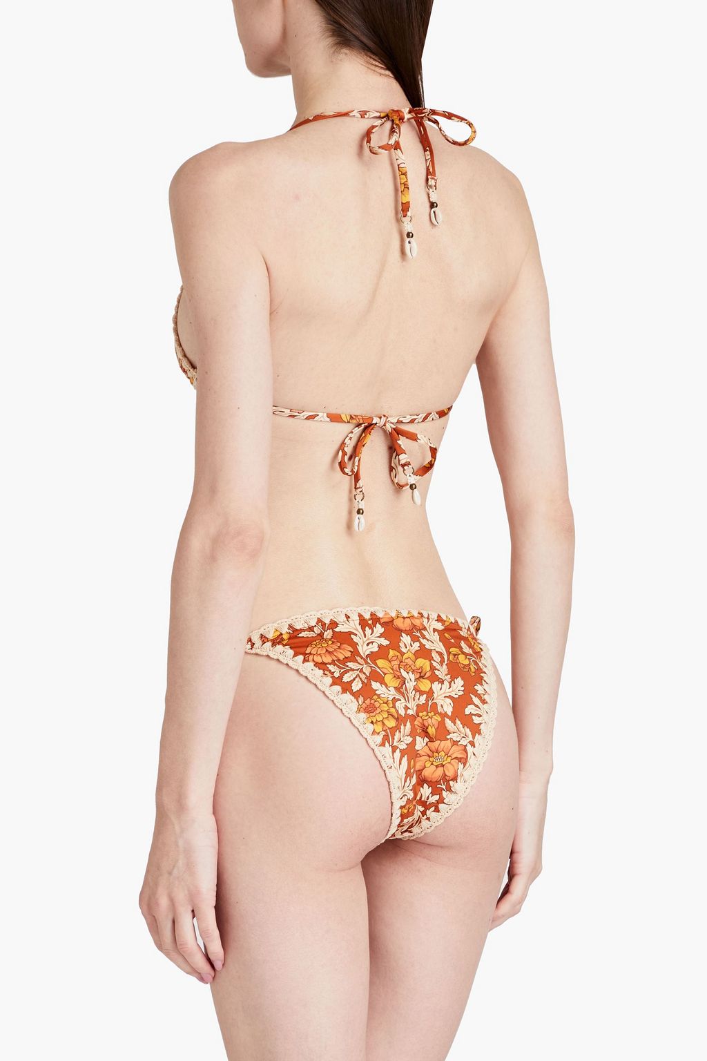 ZIMMERMANN Andie floral-print triangle bikini
