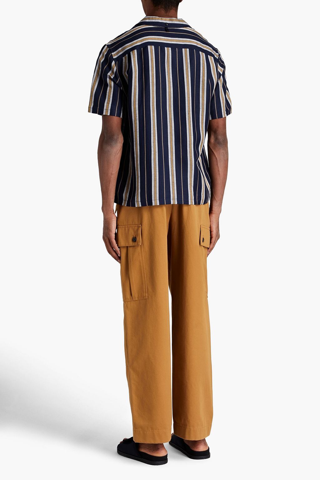 RAG & BONE Avery striped linen-blend shirt