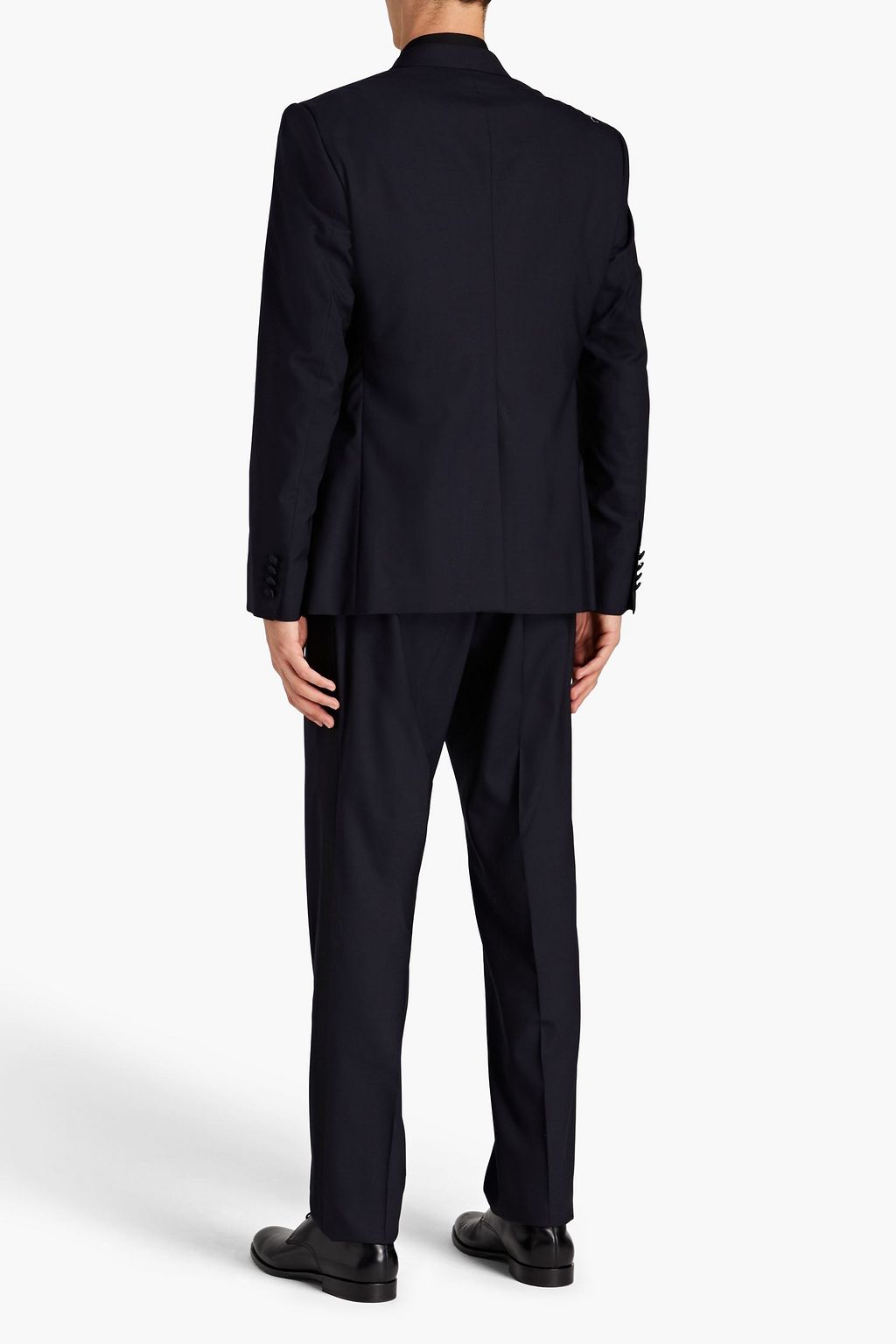 DOLCE & GABBANA Satin-trimmed wool-blend suit