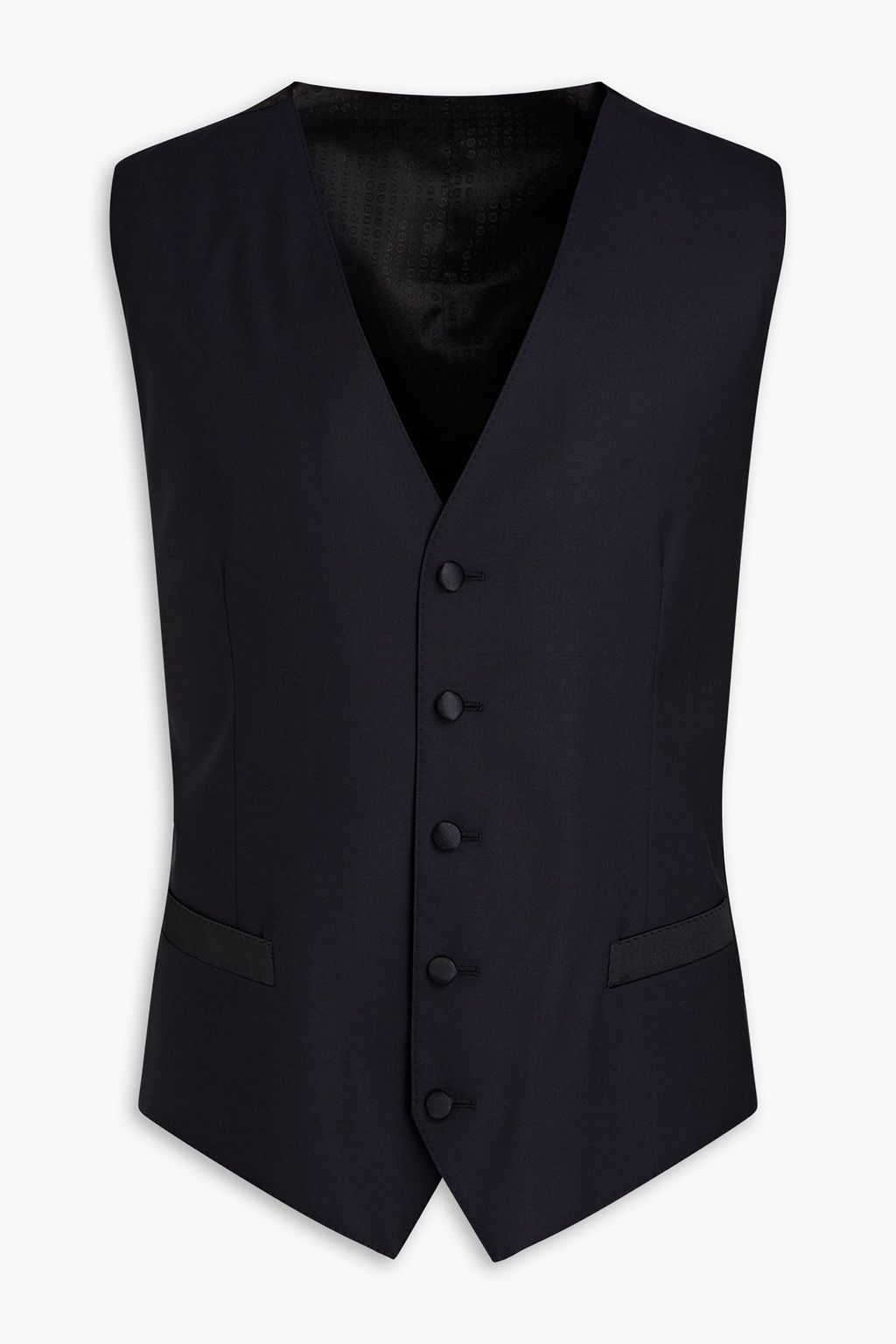 DOLCE & GABBANA Satin-trimmed wool-blend suit