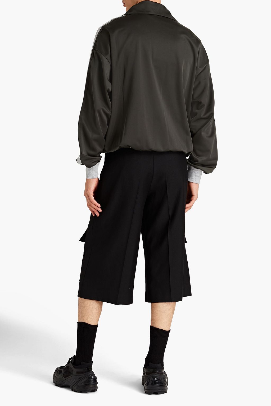 DOLCE & GABBANA Embroidered metallic satin-jersey jacket