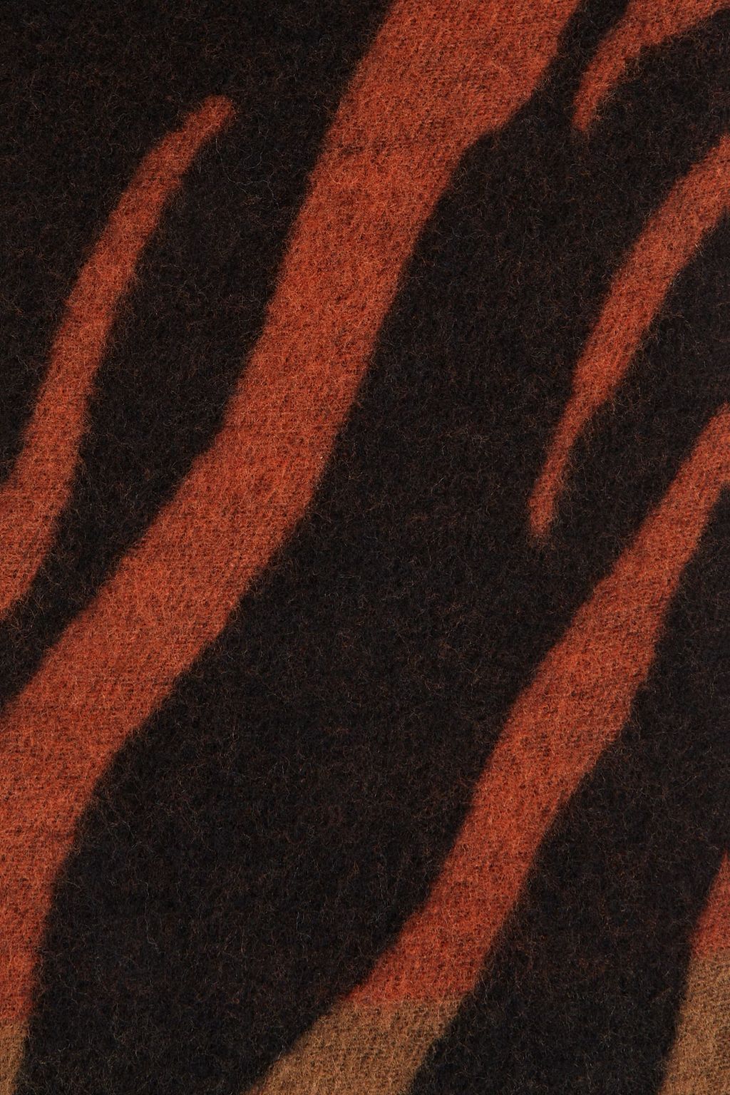 KENZO Tiger-print wool-blend scarf