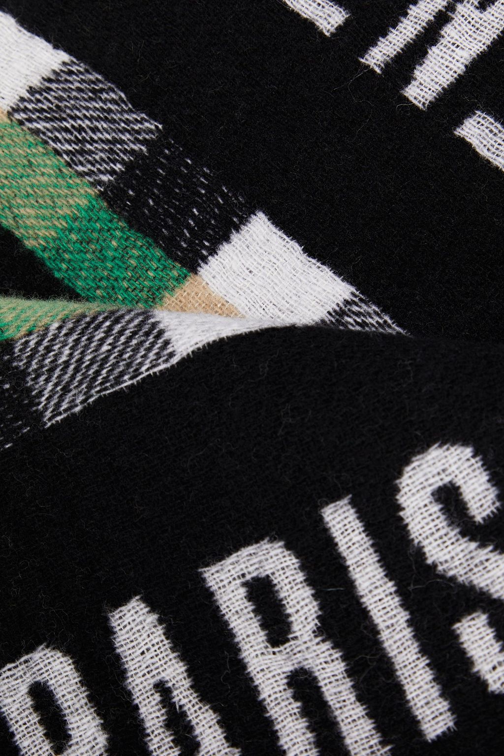 KENZO Schal aus Woll-Jacquard mit Karomuster