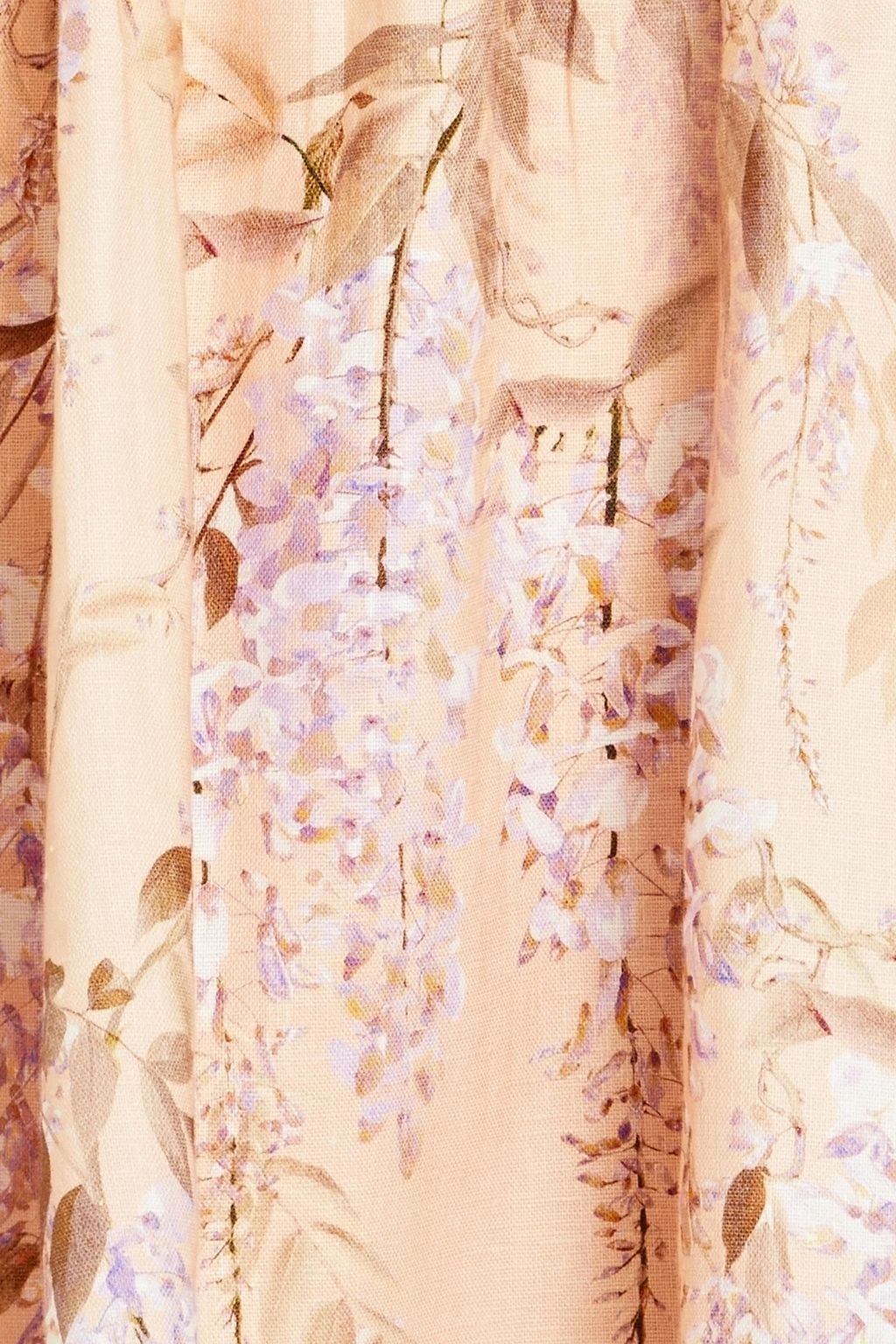 ZIMMERMANN Pleated floral-print linen mini dress