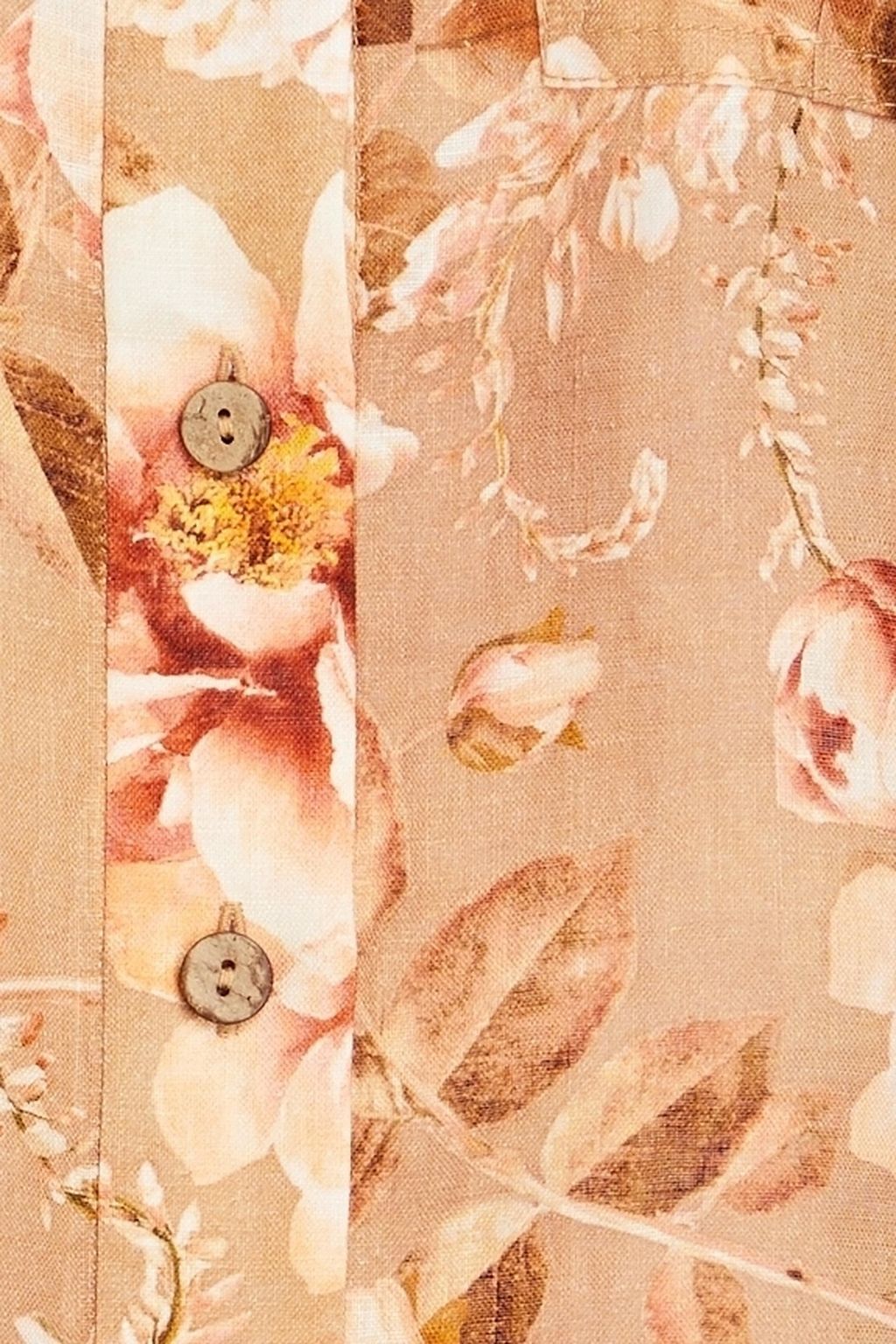 ZIMMERMANN Hemd aus Leinen mit floralem Print