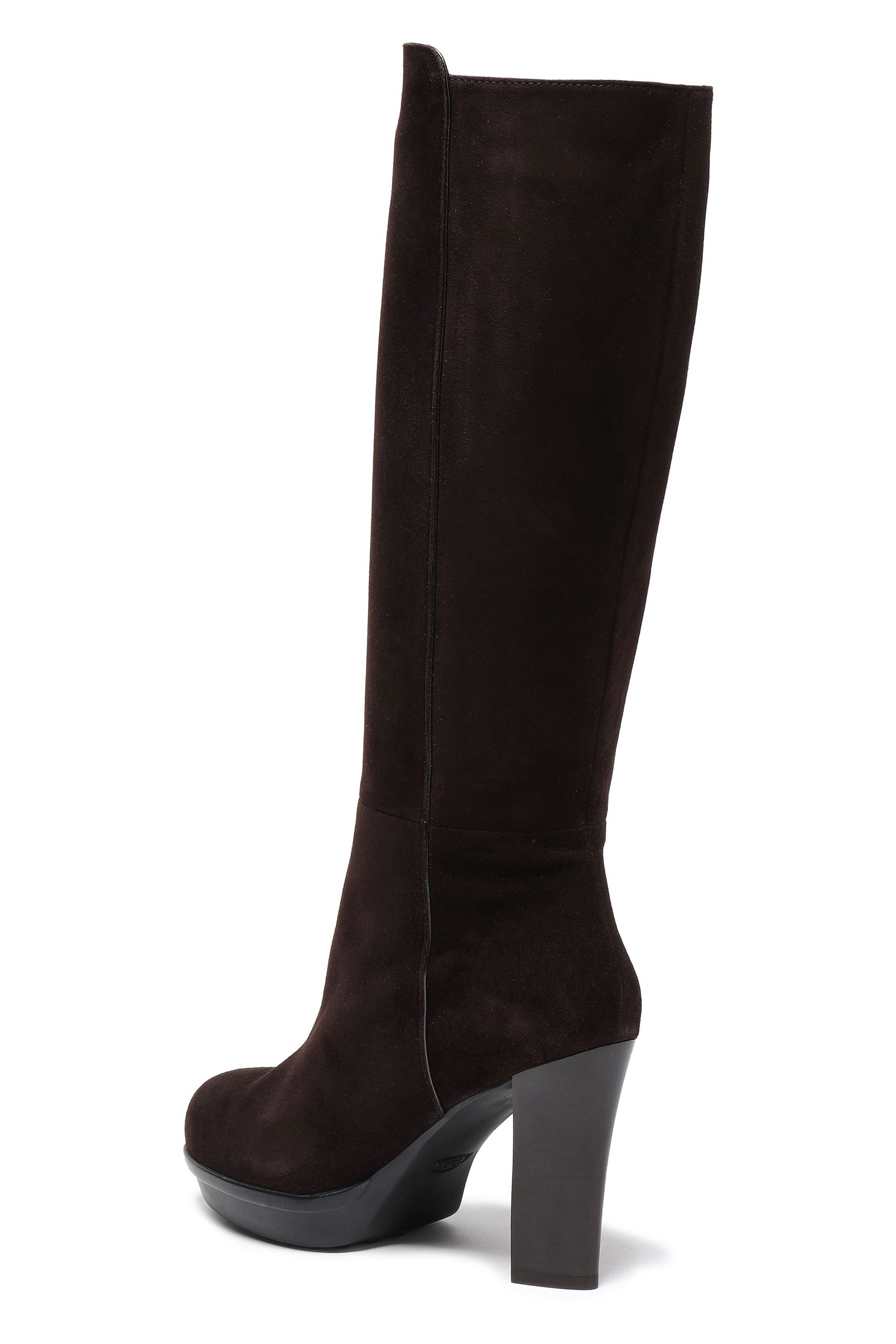 Tod's Suede platform knee boots