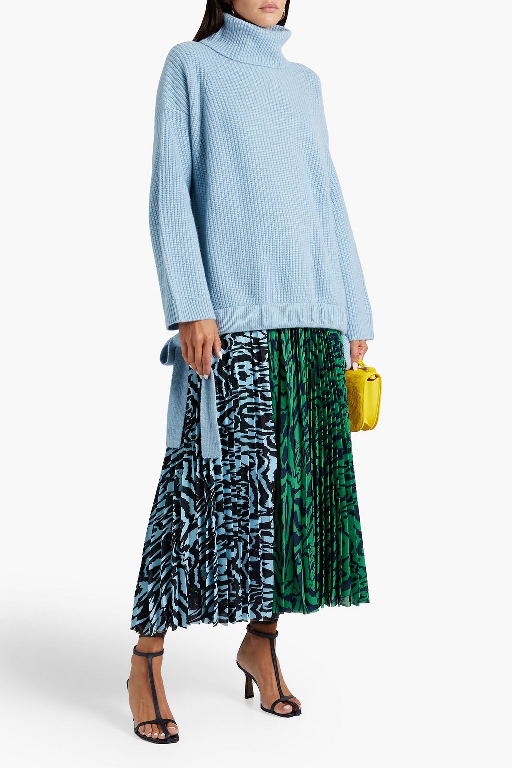 JASON WU リブ編みカシミヤ タートルネックセーター