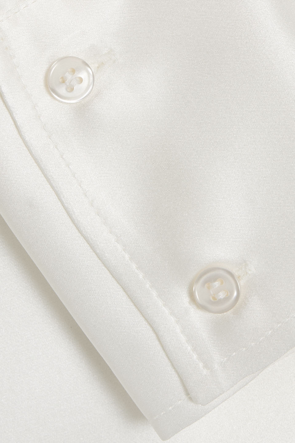 Iris & Ink Margaret Organic Silk-satin Blouse In Off-white