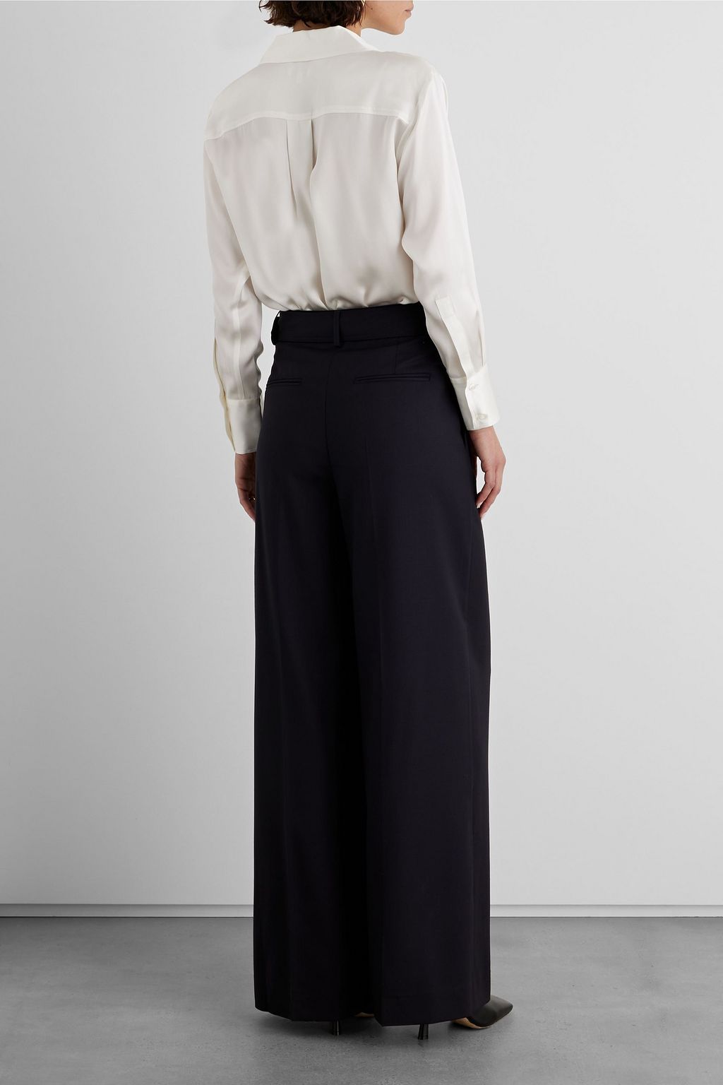 IRIS & INK Margaret organic silk-satin shirt