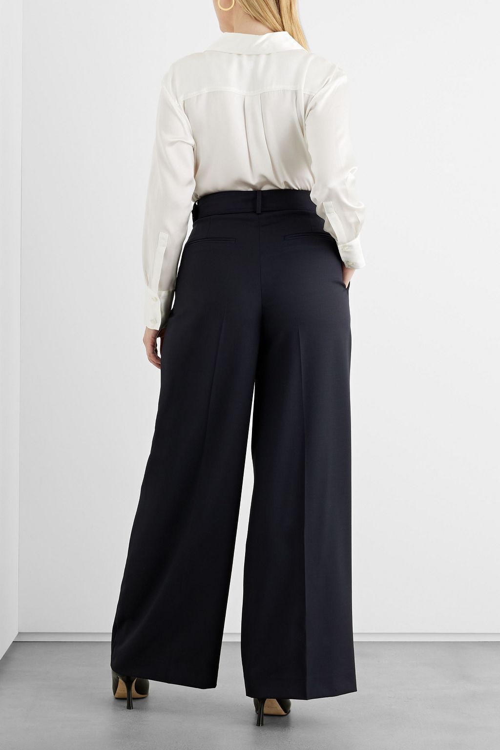 IRIS & INK Margaret organic silk-satin shirt